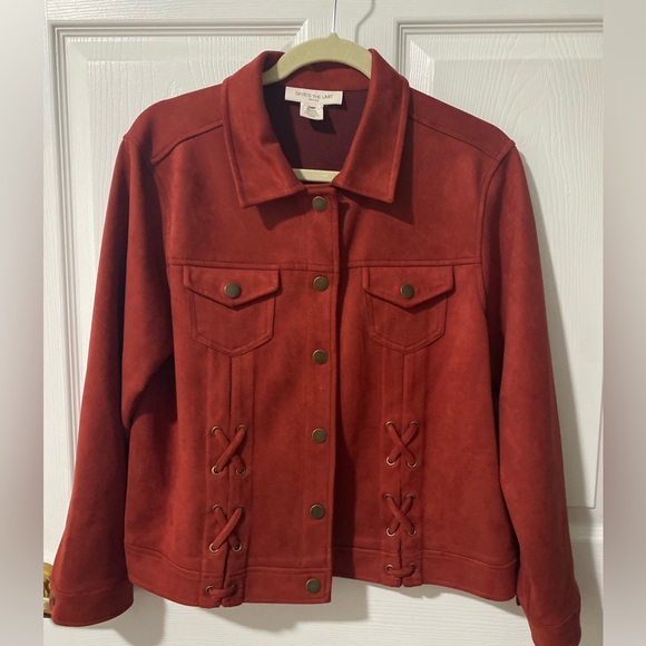 Skyes the limit sz 14Pjacket. Faux Suede . - Picture 1 of 7